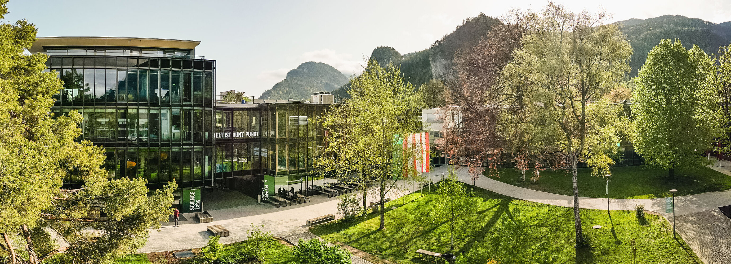 Aufsicht der FH Kufstein Tirol und dem Campus Park. | © FH Kufstein Tirol