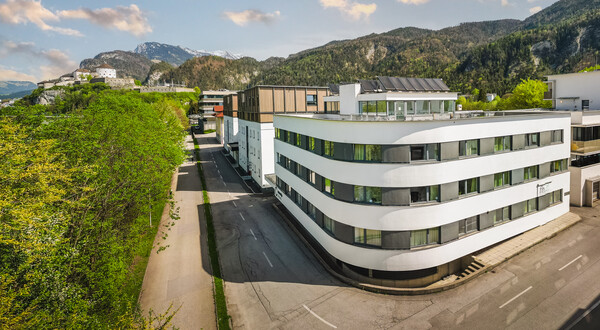 Eine Aufsicht vom Gebäude C der International Student Residence der FH Kufstein Tirol. | © FH Kufstein Tirol