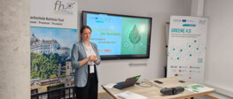 Selina-Maria Schiller, Projektmanagerin von GREENE 4.0, präsentierte den Teilnehmenden des Workshops unter anderem das Netzwerk B2GreenHub.
